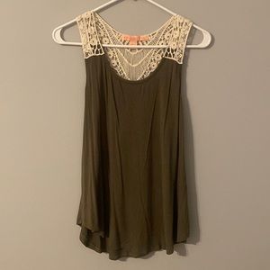 Rebellious One Army Green Tank Top